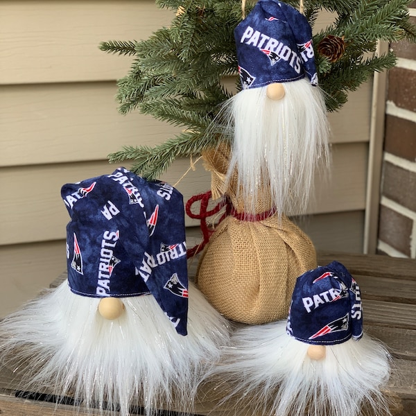 Pat the Patriots Gnome | Football gnome | new england patriots | tabletop decor | gnome | tiered tray decor | ornament |