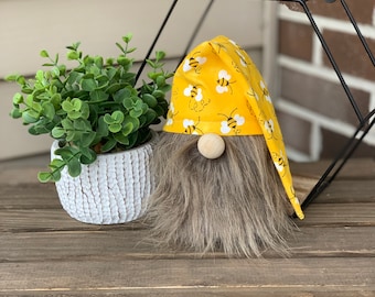 Honey the Bee Gnome | Summer Decor | Bee Tiered Tray Decor | Ornament | Gnome Magnet