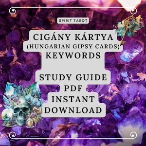 Hungarian Gipsy Fortune Telling Cards Keywords, Printable PDF in English