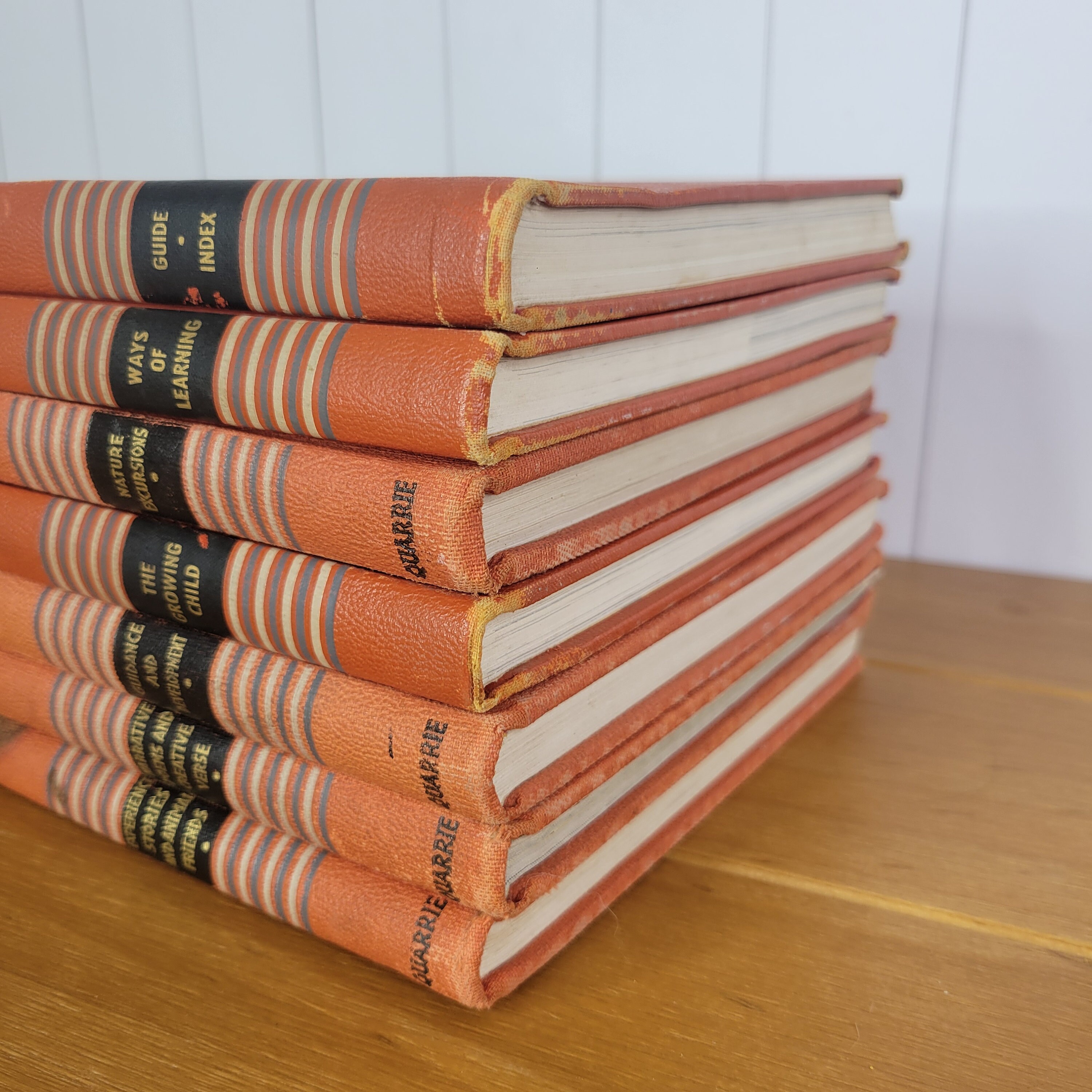 Vintage Childcraft Book Series, 1930s Orange Hardcover Books, Books for ...