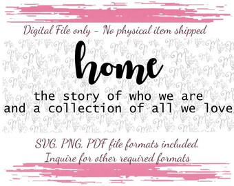 Definición de hogar para imprimir, regalo de inauguración, decoración del hogar, frase para la pared, definición imprimible: El hogar es la historia de quiénes somos.