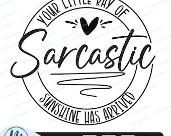 SVG de rayo de sol sarcástico, PNG divertido, SVG sarcástico