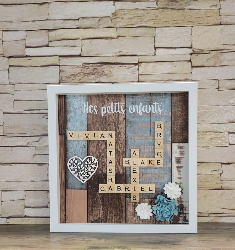 Scrabble Tile Family Shadowbox Frames, Scrabble Family Frame, Scrabble ...