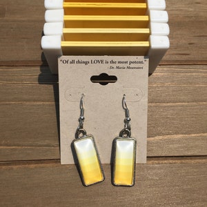 Shades of Color Box 3 Montessori inspired earrings Yellow image 1