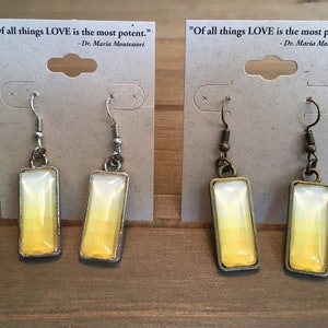 Shades of Color Box 3 Montessori inspired earrings Yellow image 2