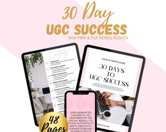 UGC Success Guide: 30-Day Canva Template (Digital Download)