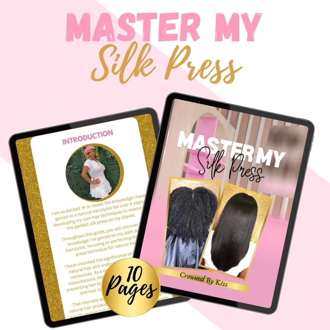 Step By Step Tutorial Silk Press Natural Hair Guide Etsy