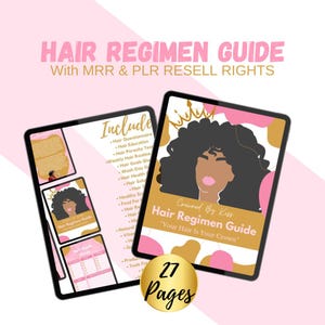 ナチュラルヘアケア、髪を長く育てる方法ガイド：PLRとMRRの再販権（デジタル製品）