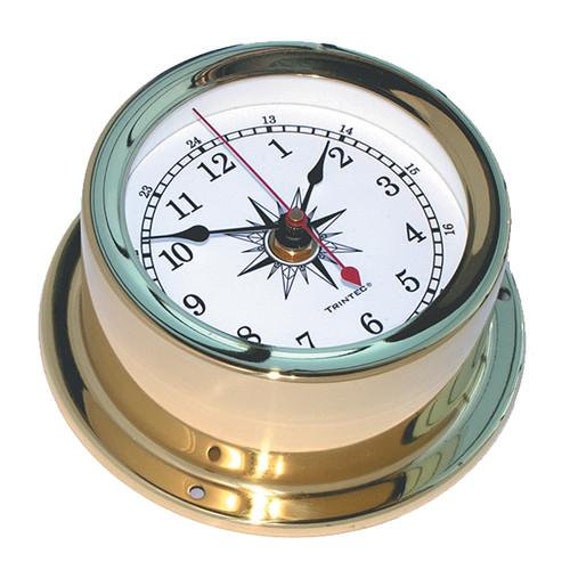Trintec Euro Marine Brass Instruments 7 Models Clock, Tide&time  ,thermometer, Barometer,fishing Barometer, Tide Indicator or Radio Sector 