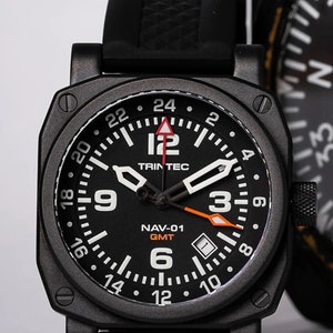 Trintec NAV-01 GMT / Stainless or Black / Quartz  Brand New watch