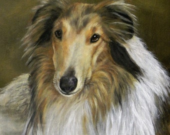 Custom Pet Portrait, Realistic Acrylic Painting, 8x10, Hand-painted Pet Portrait, Pet Memorial, Pet Loss,