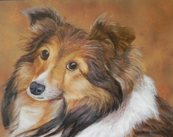 Tierportrait: Realistisches Acrylbild auf Leinwand