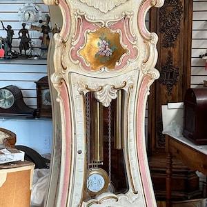 Antique Italian Mechanical Angels Cherubs Babies Grandfather Clock
