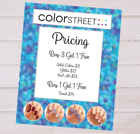PRINTABLE Color Street Pricing Introduction Color Street Etsy