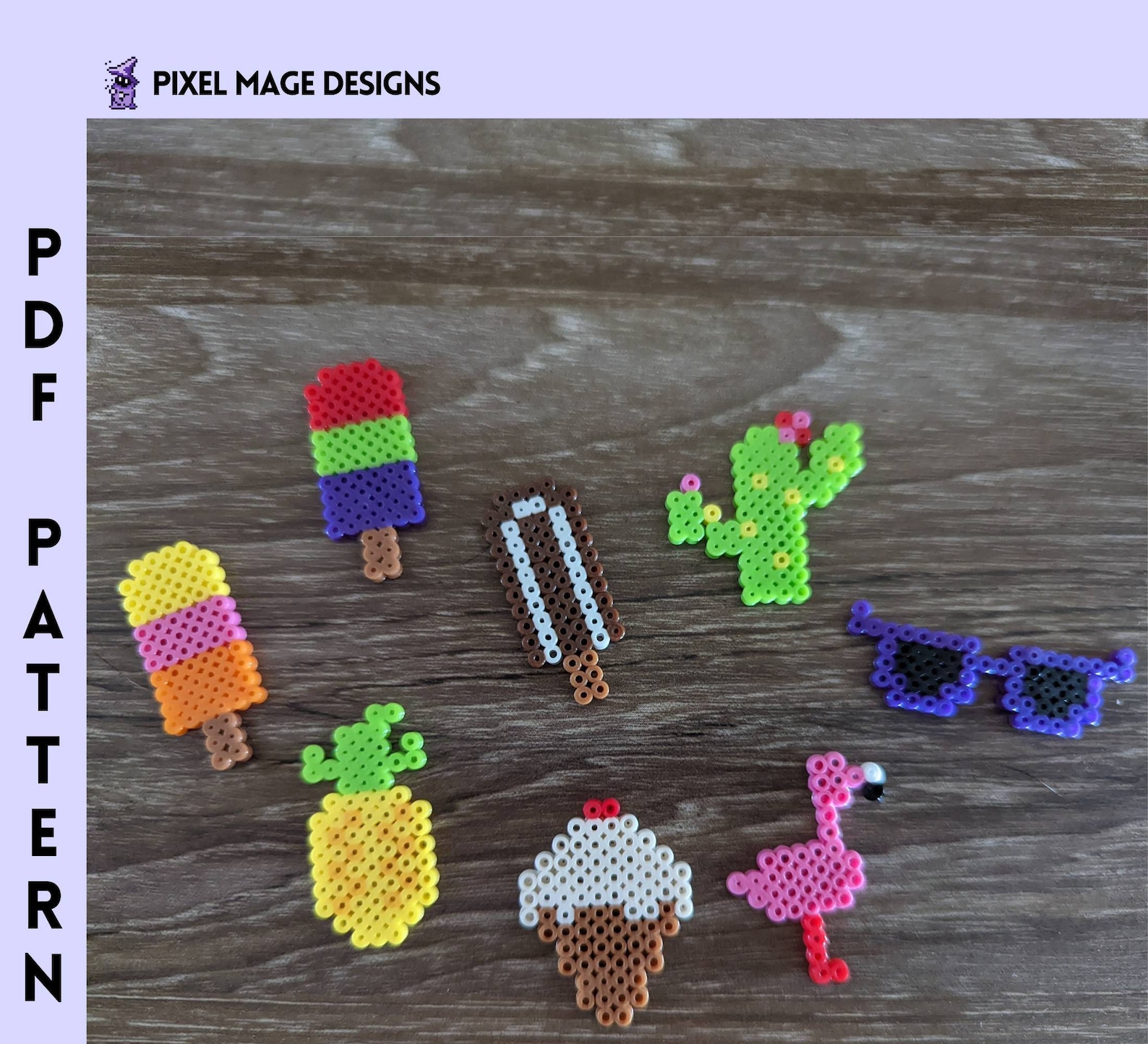 Summer Fun Mini Bead Patterns Perler Bead Pattern PDF Etsy