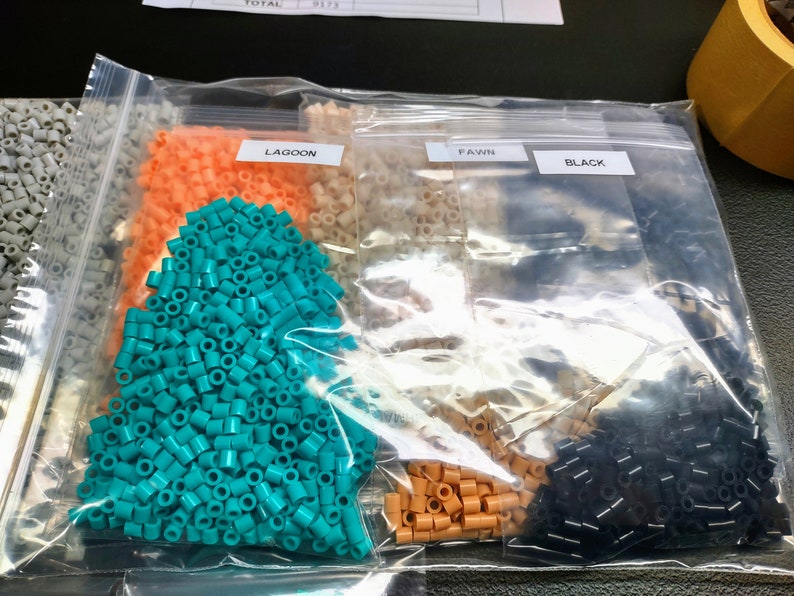 DIY Custom Perler Bead Kit Includes Sorted Beads & Printed Etsy