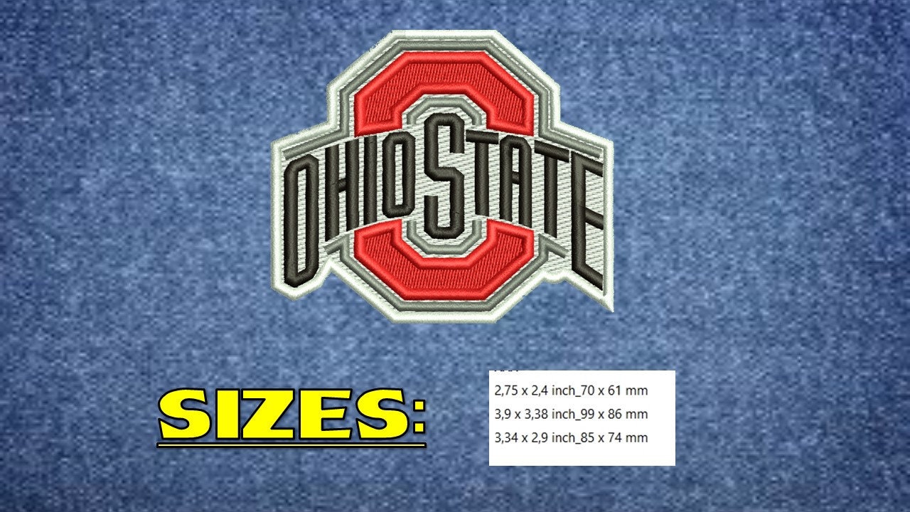 Embroidery designs ohio state university football logo 3  etsy Embroidery designs ohio state university football logo 3  etsy