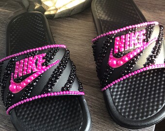 Custom Nike slides size 9