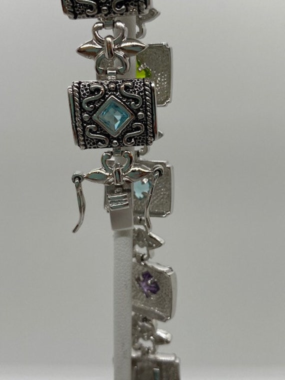 Semi-Precious Stone and Sterling Bracelet - image 4