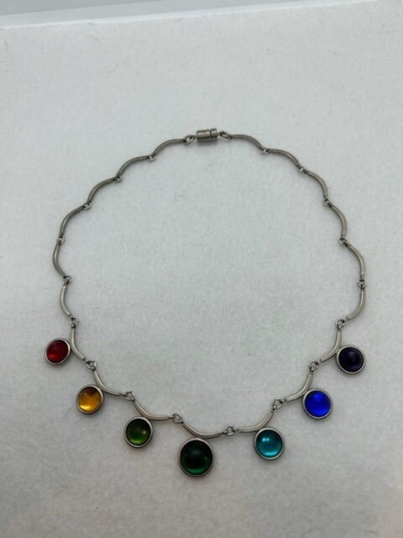 Colorful Glass Stone Necklace