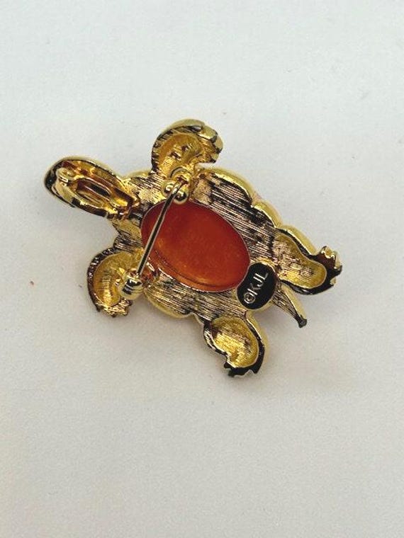Kenneth J. Lane Turtle Brooch/Pendant - image 5