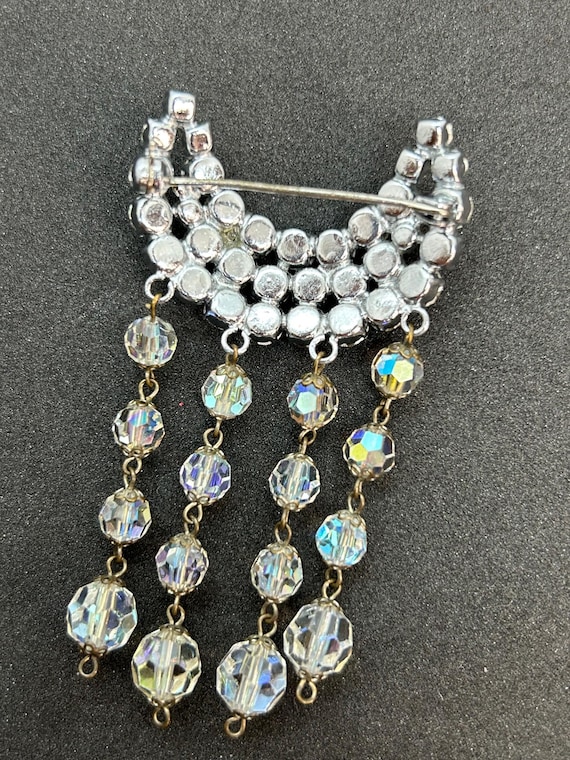 Smashing Large Rhinestone Crescent Moon Pin - image 4