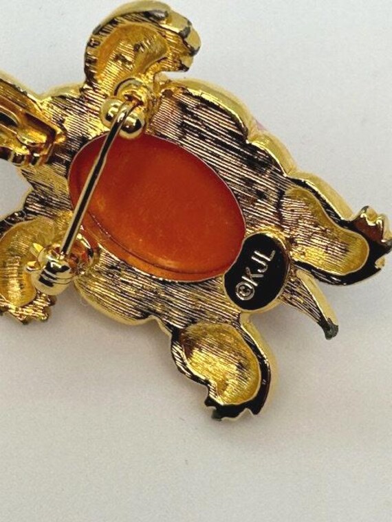 Kenneth J. Lane Turtle Brooch/Pendant - image 4