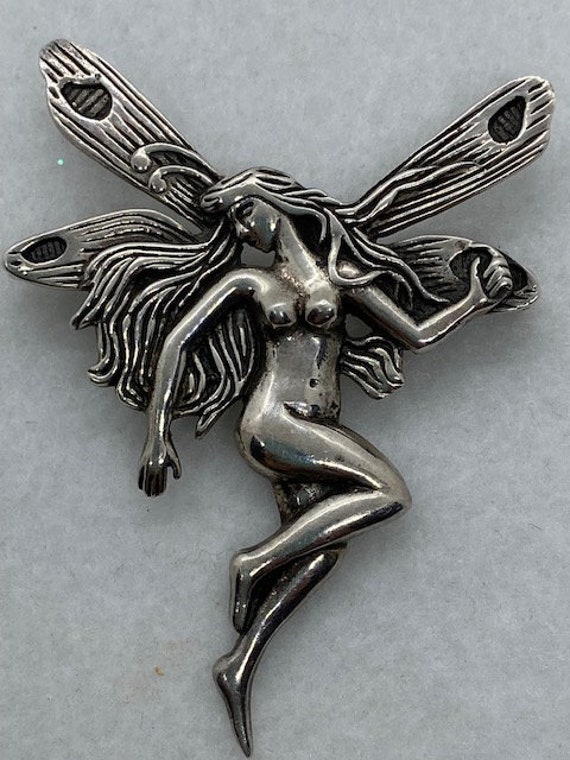 Iconic Art Nouveau Fairy Brooch - image 2