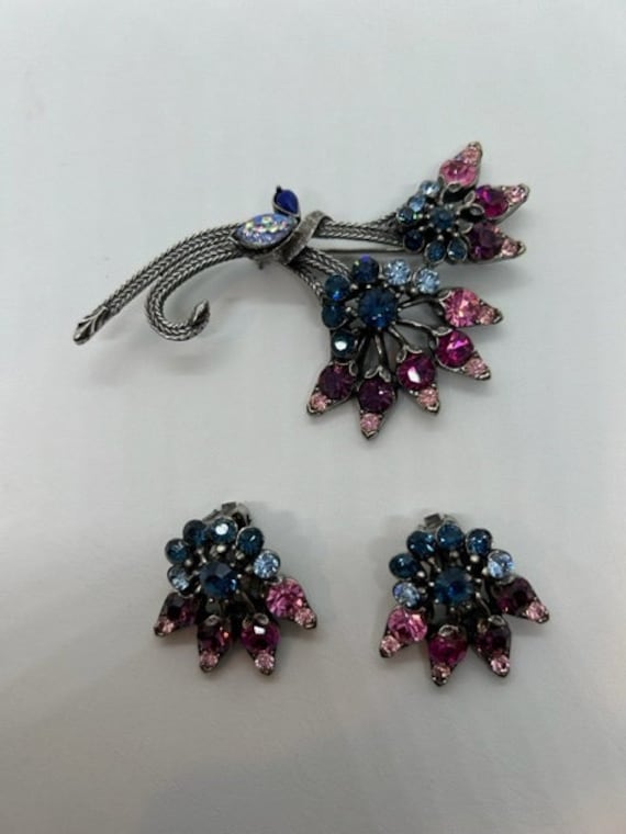 Florenza Pin and Clip Earrings Demi Parure