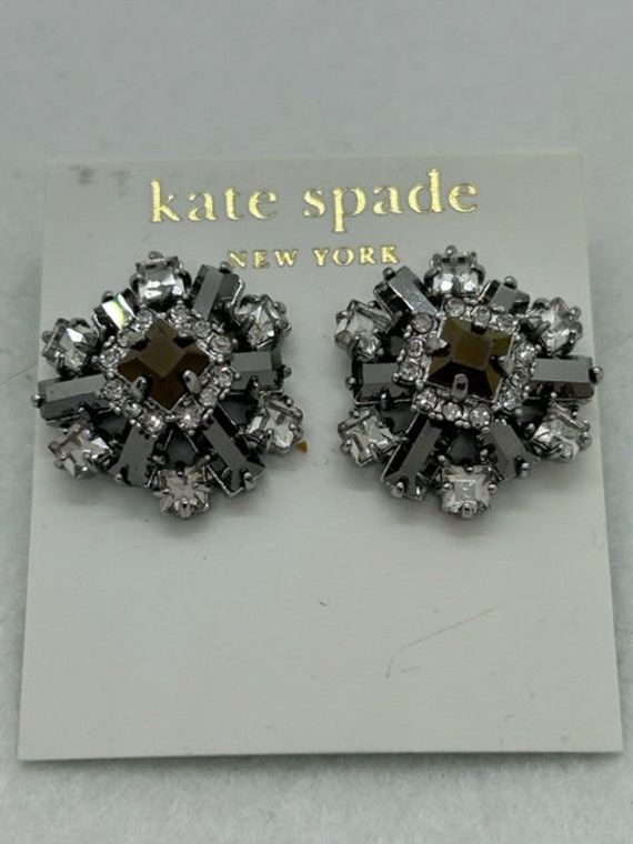 Kate Spade Rhinestone Pierced Earrings Etsy