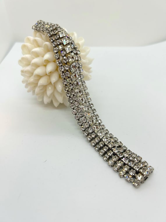 Weiss Rhinestone Statement Bracelet - image 1