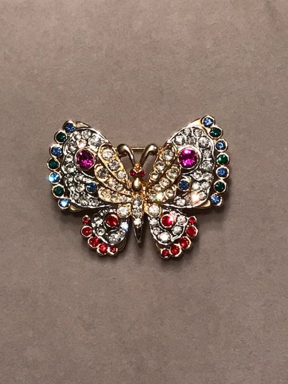 Butterfly Figural Brooch made from Swarovski Cryst