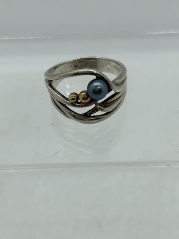 Sterling Silver Pearl Ring - image 1