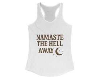Namaste Racerback Linne, Tie Dye Träningstopp, Yogalinne, Avslappningskläder, Sommarträningskläder, Festivalkläder