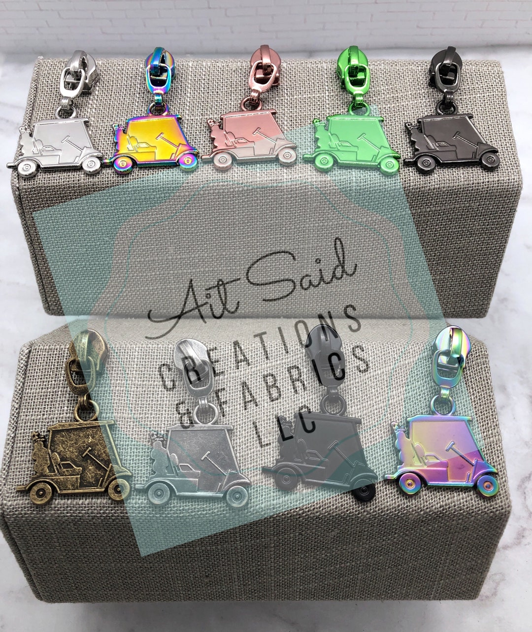 Golf Cart Zipper Pull Etsy