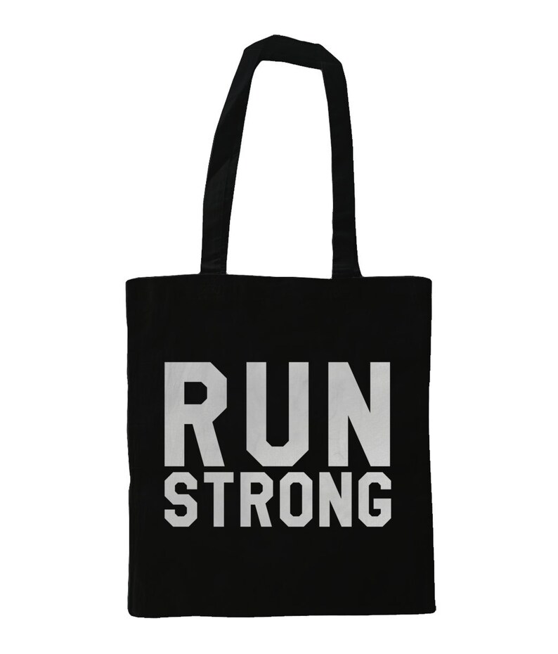 Run Strong Running Tote Bag. Gift for runners. Running gifts. Etsy
