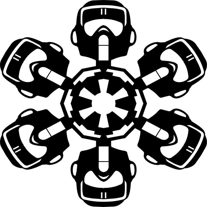 Download Star Wars snowflakes SVG cut file for Cricut | Etsy
