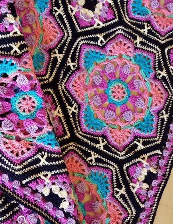 Crochet Persian Tile Blanket made with Style Craft Special DK Etsy