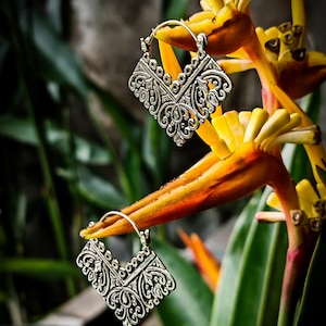 Brass Ornamental Pattern Fan Shapes Hoops Earrings-New Collection-Tribal Jewels-Gypsy Earrings-Tribal Fusion-Ethnic Earrings