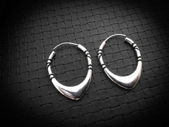 Minimalist Industrial Design Silver Plated Earrings- Original- Medium Size-Boho Jewels-New Collection-Underground Design Jewelry-Unisex