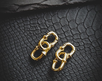 Pendientes unisex de cadena de latón o latón blanco con peso de 4 mm, joyas industriales, orejas estiradas, modificación corporal, pendientes tribales, estilo bohemio.