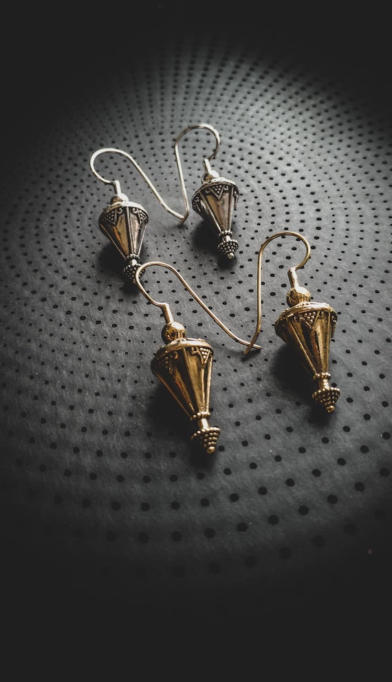 Rajasthani Tribal Triangle Dangle Earrings Rajasthani Tribal Triangle Dangle Earrings