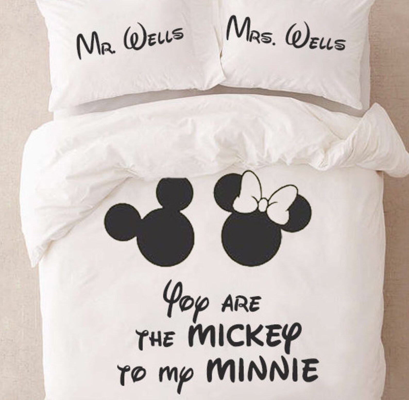Mr and Mrs Bedding Set Double Bedding Set for Couples Gift Etsy