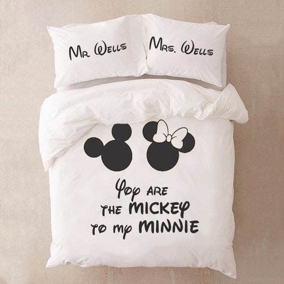 Mr And Mrs Bedding Set Double Bedding Set For Couples Gift Etsy