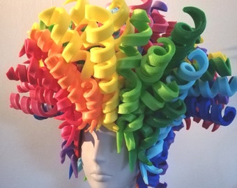 Foam wig rainbow