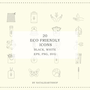 Nachhaltiges Icon Set/Zero Waste/Umweltfreundliche Illustration/Recycling/Umwelt/Grünes Leben/Planer Icon Set/Umrissene Symbole/Line Art/ Vektor