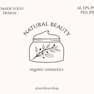 Vorgefertigtes Logo Design.Cosmetics natürliche Logo. Schönheit-Logo.  Kosmetik-Logo. Business-Logo. Schlichte, minimalistische. Feminine Logos. Individuelles logo