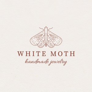 Butterfly Logo Design/Moth Premade Logo/Boho Logo/Feminine Logo/Line Art/Mystical Logo/Bohemian/Minimalist Logo/Magic Logo/Business logo