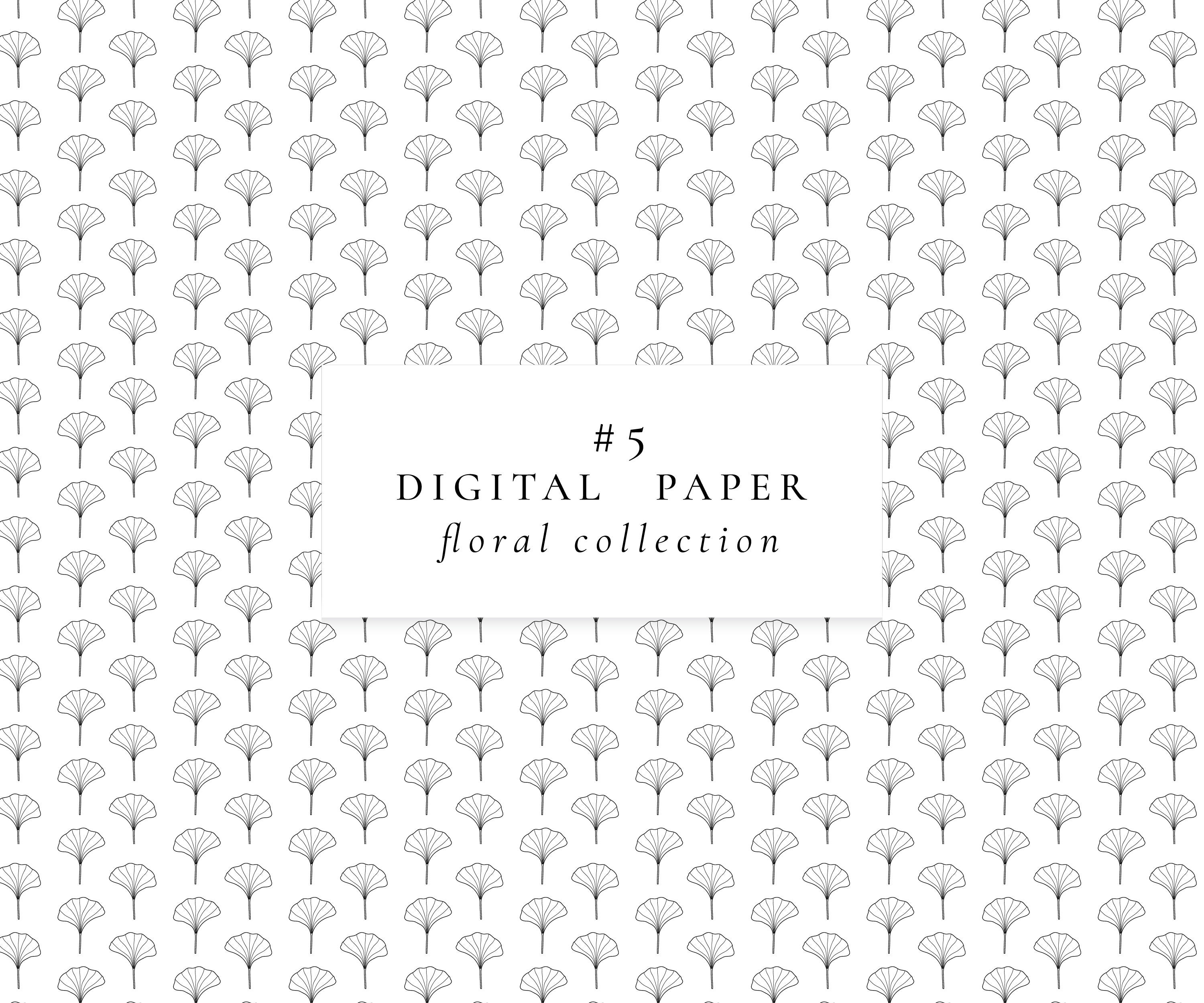 Digital Paper Set/Floral Seamless Patterns/Scrapbook paper Etsy