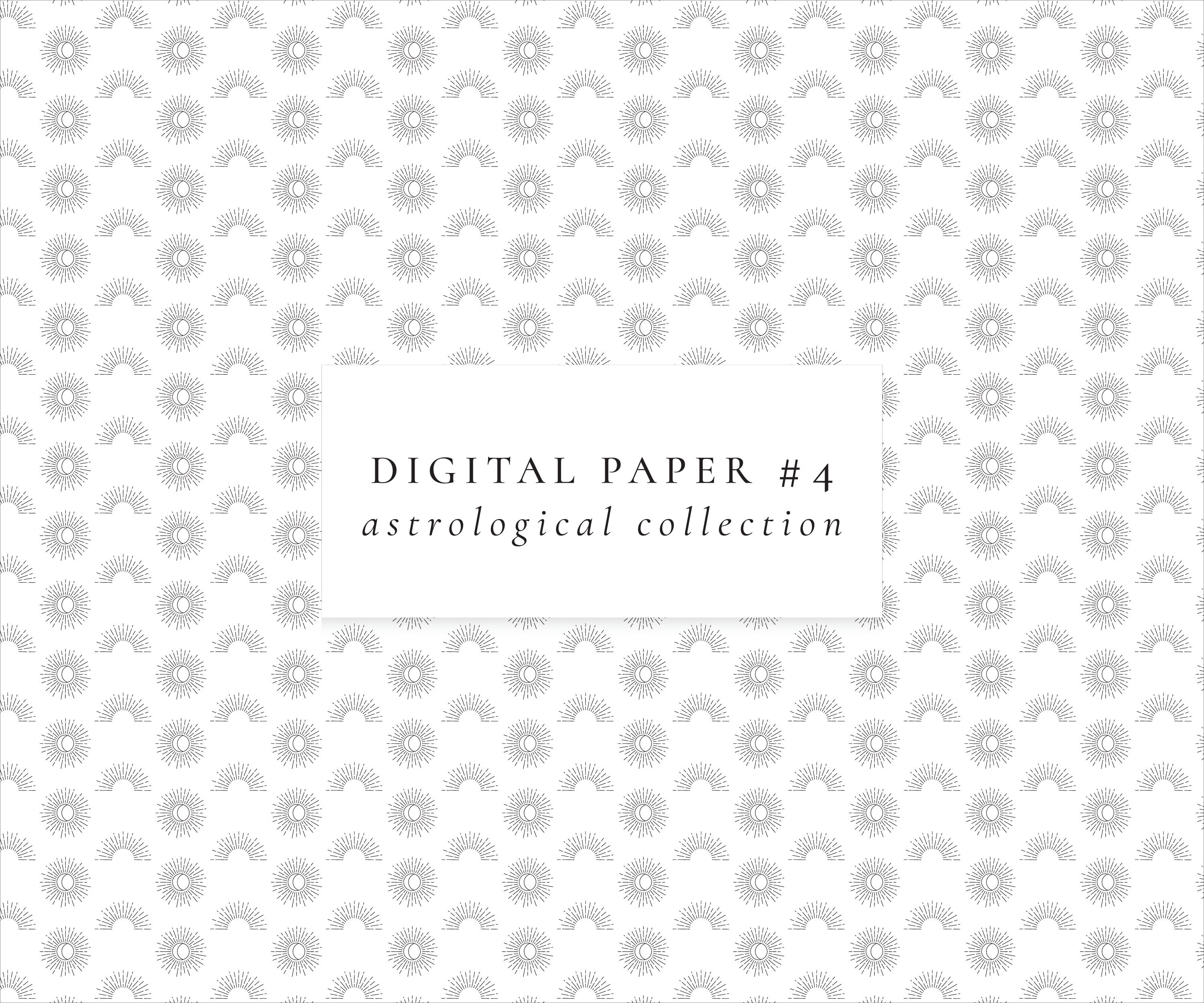 Zodiac Symbol Digital Paper Set/celestial Seamless - Etsy